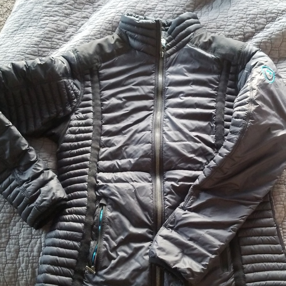 Kuhl fitted micro fill black down jacket